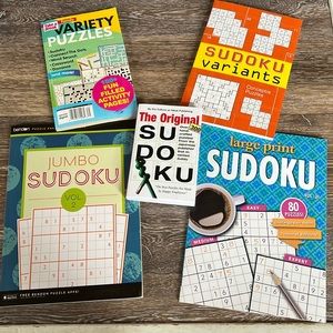 Lot of 5 Sudoku books brand new